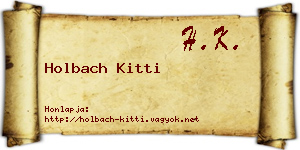 Holbach Kitti névjegykártya